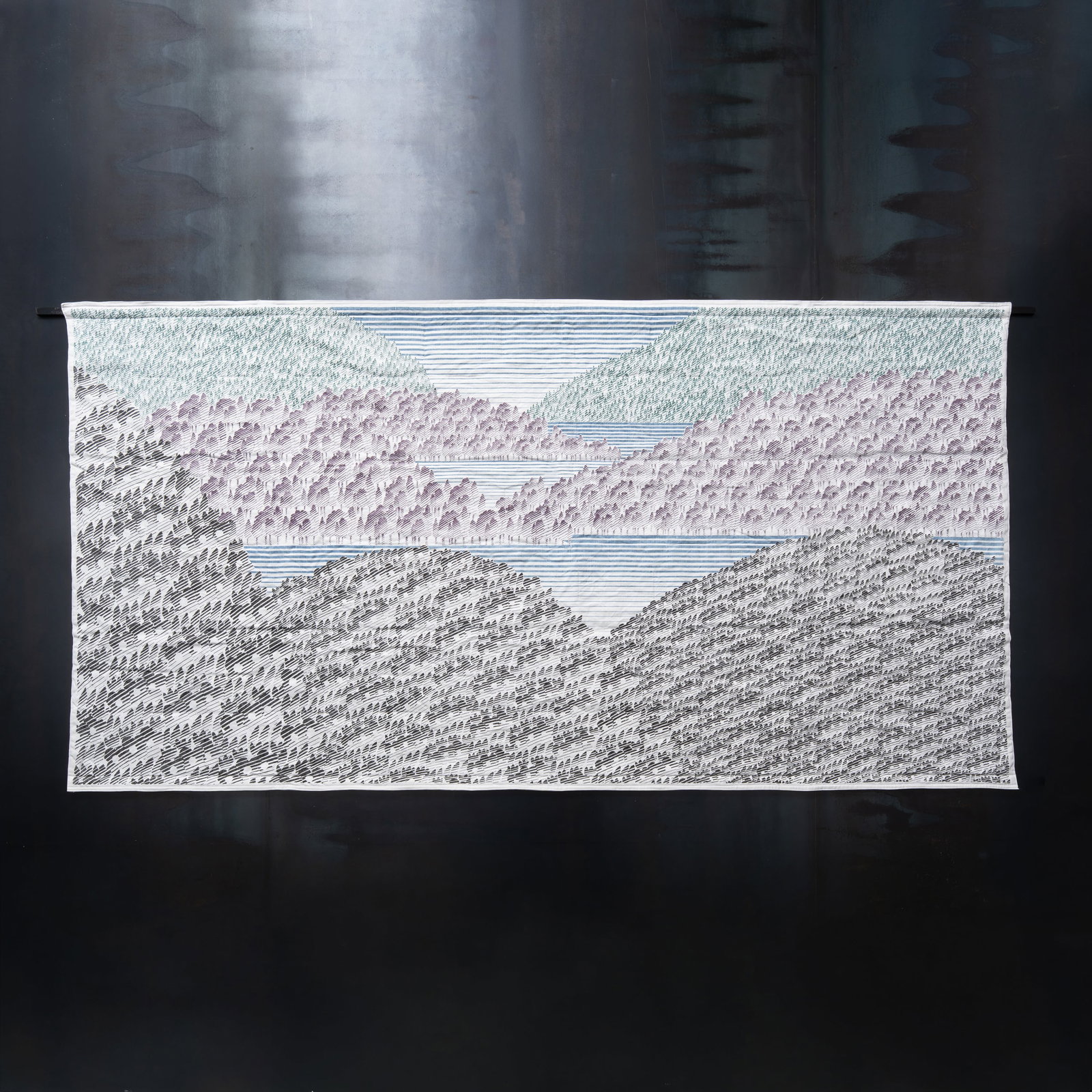ENZO AND ELIO MARI \“MOUNTAIN LANDSCAPE\?? TAPESTRY (1 of 3)