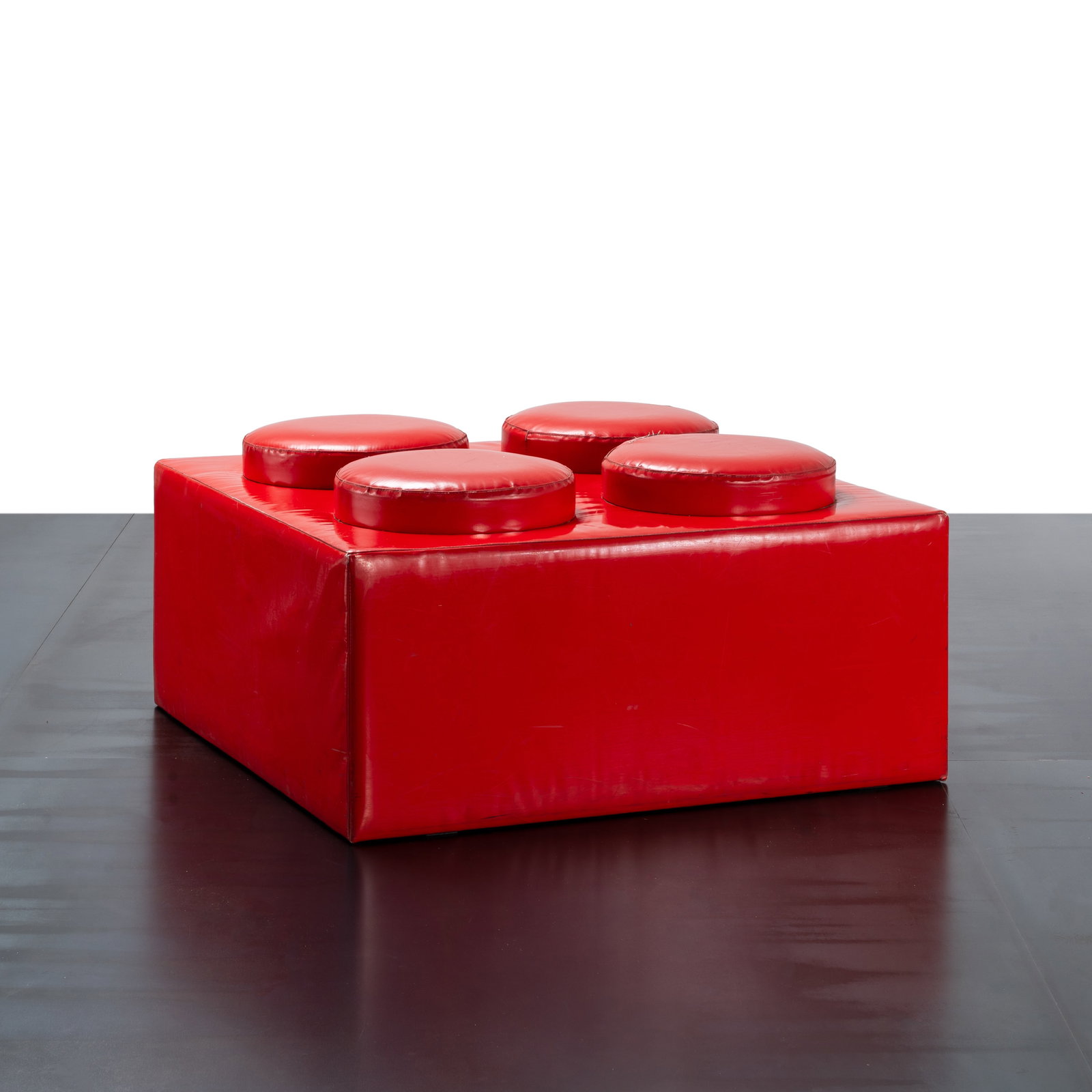 ANONYMOUS \“LEGO\?? POUF: Wood and ABS 49 x 97 x 97 cm
