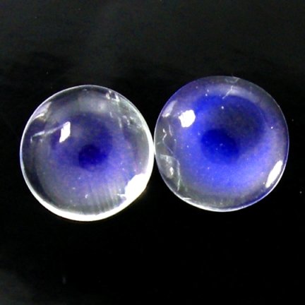 2.24cts~ natural Royal Rainbow Blue moonstone: STONE NAME : BLUE MOONSTONE , LOT NO : BM236- 10 (324) , Quantity: 2PCS , WEIGHT CTS : 2.24CTS , SIZE : 7 X 3.1 MM , COLOR : BLUE MOONSTONE SHAPE : ROUND CLARITY : VVS , ORIGIN :AFRICA LUSTER : MARVEL