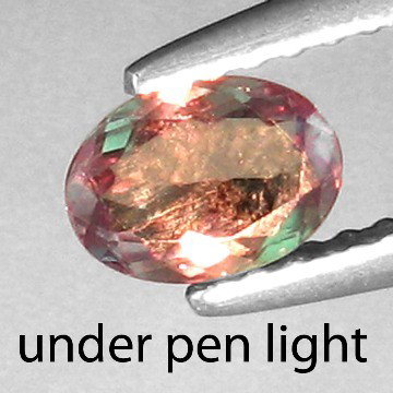 0.89cts~World Museum Gem~colorchange Alexanrite: STONE NAME : ALEXANDRITE LOT NO : ALX626 -135 (1875) , Quantity: 1PCS , WEIGHT CTS : 0.89CTS , SIZE : 7 X 4.8 X 3 MM , COLOR : COLOR CHANGE , SHAPE : OVAL , CLARITY : VS , ORIGIN : INDIA , LUSTER : MA