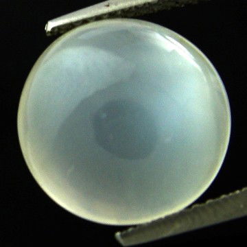 8.08cts~ Natural White Moonstone: STONE NAME : WHITE MOONSTONE , LOT NO : WMS - 42 , Quantity: 1PCS , WEIGHT CTS : 8.08 CTS , SIZE : 12.3 X 7.1 MM. COLOR : WHITE , CLARITY : IF , SHAPE : ROUND , ORIGIN : INDIA , LUSTER : MARVELOUS , H