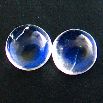 3.77cts~ natural Royal Rainbow Blue moonstone: STONE NAME : BLUE MOONSTONE , LOT NO : BM236-9 (411) , Quantity: 2PCS , WEIGHT CTS : 3.77 CTS , SIZE : 7 X 4.9 MM COLOR : BLUE MOONSTONE , SHAPE : ROUND , CLARITY : IF , ORIGIN : INDIA , LUSTER : MARV