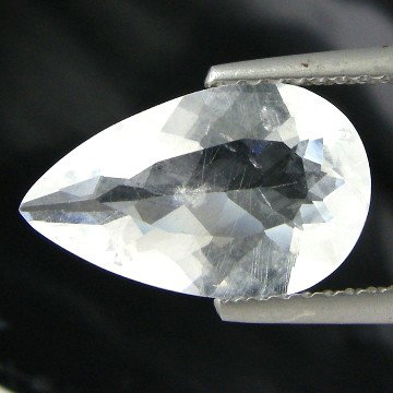 2.67cts~Wow Pure White Diamond Like Pollucite: STONE NAME : POLLUCITE , LOT NO : PL08 - 22 (65) , Quantity: 1PCS , WEIGHT CTS : 2.67 CTS , SIZE : 13.5 X 8.5 X 4.7 MM . COLOR : WHITE , SHAPE : PEAR , CLARITY : VVS , ORIGIN : AFGHANISTAN , LUSTER : 
