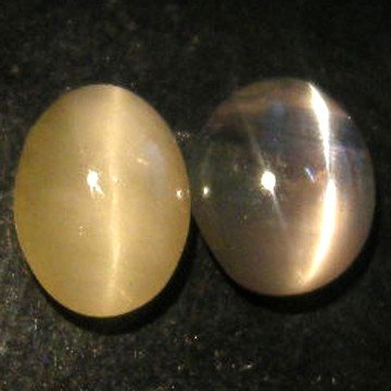 1.89Cts~Natural Chrysoberyl Cat's eye: STONE NAME : Chrysoberyl Cat's eye , LOT NO : CE496C- 28 (2912) , Quantity: 2PCS , WEIGHT CTS : 1.89CTS , SIZE : 5.3 X 4.3 X 3 MM. , COLOR : COLOR CHANGE , SHAPE : OVAL , CLARITY : VVS , ORIGIN : INDI