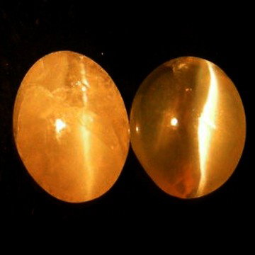 1.54Cts~Natural Chrysoberyl Cat's eye: STONE NAME : Chrysoberyl Cat's eye , LOT NO : CE496C- 52 (2914) , Quantity: 2PCS , WEIGHT CTS : 1.54CTS , SIZE : MIX. , COLOR : COLOR CHANGE , SHAPE : OVAL , CLARITY : VVS , ORIGIN : INDIA , LUS