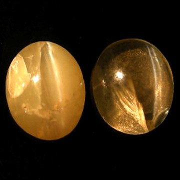 1.62Cts~Natural Chrysoberyl Cat's eye: STONE NAME : Chrysoberyl Cat's eye , LOT NO : CE496C- 110 (2918) , Quantity: 2PCS , WEIGHT CTS : 1.62CTS , SIZE : 5.8 X 4.9 X 2.5 MM. , COLOR : COLOR CHANGE , SHAPE : OVAL , CLARITY : VVS , ORIGIN :