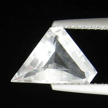 1.60cts~Wow Pure White Diamond Like Pollucite: STONE NAME : POLLUCITE , LOT NO : PL001 - 132 , Quantity: 1PCS , WEIGHT CTS : 1.60 CTS , SIZE : 8.4 X 7.4 X 4.1 MM . COLOR : WHITE , CLARITY : IF SHAPE : TRILLION , ORIGIN : AFGHANISTAN , LUSTER : MAR