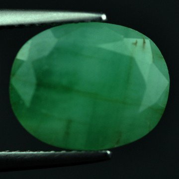 6.03 CTS~Rich Green NATURAL Emerald : STONE NAME : EMERALD LOT NO : EM- 4322 , Quantity: 1PCS , WEIGHT CTS : 6.03 CTS , SIZE : 12.5X10X6.5 MM , COLOR : GREEN , SHAPE : OVAL , ORIGIN : COLOMBIA , LUSTER : MARVELOUS , HARDNESS : 7.5 , TREA