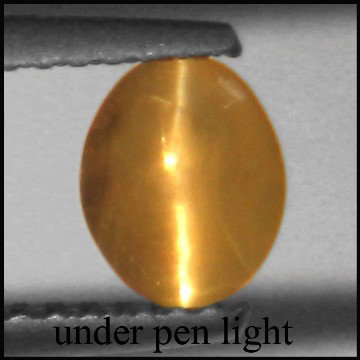 0.80cts~Natural sharp eye Chrysoberyl Cat's eye: STONE NAME : Chrysoberyl Cat's eye , LOT NO : CE496C -29 (1529) , Quantity: 1PCS , WEIGHT CTS : 0.80CTS , SIZE : 6.2 X 4.9 X 2.5 MM , COLOR : COLOR CHANGE , SHAPE : OVAL , CLARITY : VVS , ORIGIN : IND