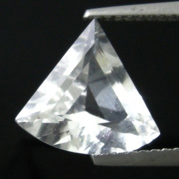 2.43cts~Wow Pure White Diamond Like Pollucite: STONE NAME : POLLUCITE , LOT NO : PL08 - 203 , Quantity: 1PCS , WEIGHT CTS : 2.43 CTS , SIZE : 11 X 10.6 X 5.5 MM. , COLOR : WHITE , SHAPE : TRILLION , CLARITY : VVS , ORIGIN : AFGHANISTAN , LUSTER : 