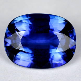 10.79 cts~UNHEAT Natural Tanzanite-flowless: STONE NAME : Tanzanite , LOT NO : RMC -7894, Quantity: 1PCS , WEIGHT CTS : 10.79 CTS , SIZE 15.8x12.1x7.5 MM. , COLOR : blue , SHAPE : cushion, CLARITY : IF , ORIGIN :TANZANIA , LUSTER : MARVELOUS