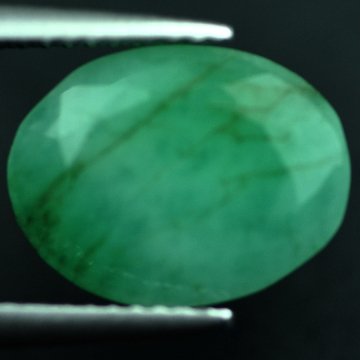 5.84 CTS~Rich Green NATURAL Emerald: STONE NAME : EMERALD LOT NO : EM- 7599 , Quantity: 1PCS , WEIGHT CTS : 5.84 CTS , SIZE : 12.8X9.9X6.4 MM , COLOR : GREEN , SHAPE : OVAL , ORIGIN : COLOMBIA , LUSTER : MARVELOUS , HARDNESS : 7.5 , TREA
