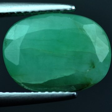 5.98 CTS~Rich Green NATURAL Emerald: STONE NAME : EMERALD LOT NO : EM- 7744, Quantity: 1PCS , WEIGHT CTS : 5.98 CTS , SIZE : 13x9.7x6.3 MM , COLOR : GREEN , SHAPE : OVAL , ORIGIN : COLOMBIA , LUSTER : MARVELOUS , HARDNESS : 7.5 , TREATME