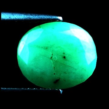 5.04 CTS~Rich Green NATURAL Emerald: STONE NAME : EMERALD LOT NO : EM- 7855, Quantity: 1PCS , WEIGHT CTS :5.04 CTS , SIZE : 10.9x9.3x6.8 MM , COLOR : GREEN , SHAPE : OVAL , ORIGIN : COLOMBIA , LUSTER : MARVELOUS , HARDNESS : 7.5 , TREATM