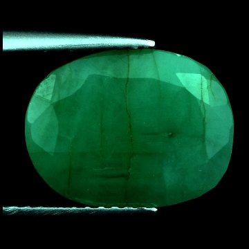 5.27 CTS~Rich Green NATURAL Emerald: STONE NAME : EMERALD LOT NO : EM- 7891, Quantity: 1PCS , WEIGHT CTS :5.27 CTS , SIZE : 13.3x10.2x5.2 MM , COLOR : GREEN , SHAPE : OVAL , ORIGIN : COLOMBIA , LUSTER : MARVELOUS , HARDNESS : 7.5 , TREAT