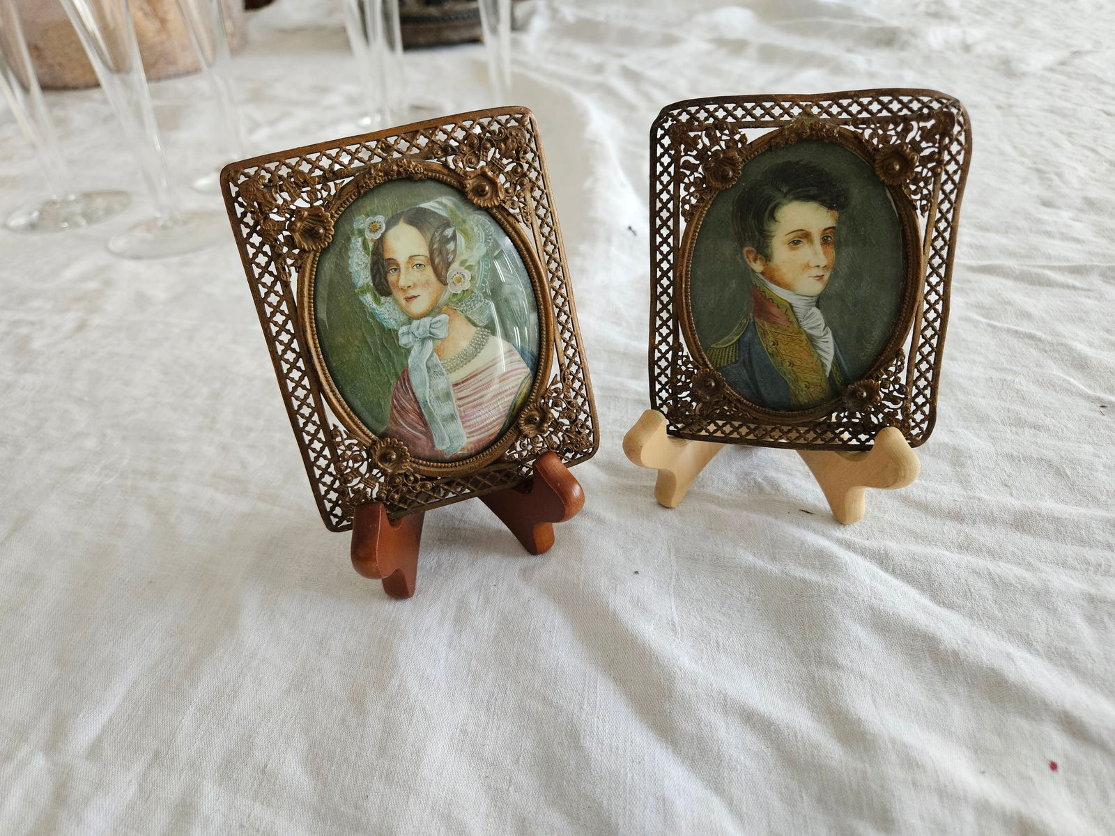 Mini antique framed pictures: Mini antique framed picturescirca 1825