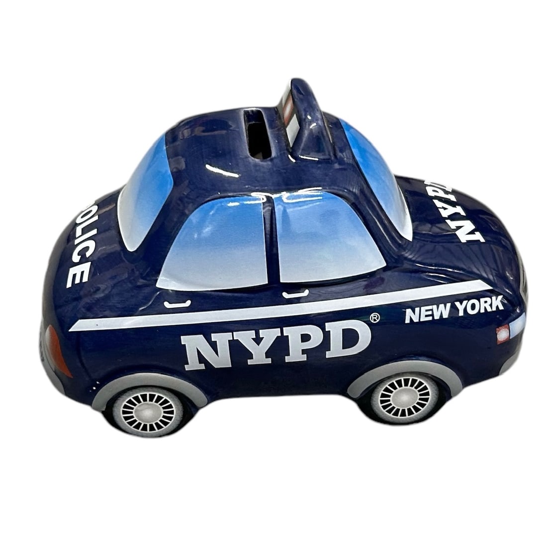 Officially Licensed 2010 NYPD Police Car Piggy Bank: Officially Licensed 2010 NYPD Police Car Piggy Bank - Size: 3" H x 6" W x 3" D"