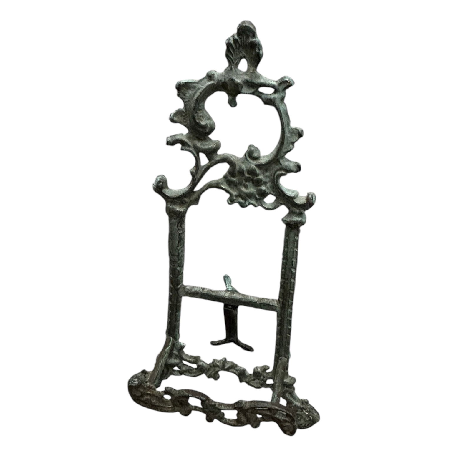 Victorian Patina Metal Artwork Table Stand Easel (1 of 4)