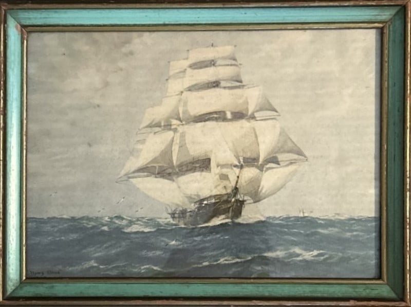 William Minshall Birchall, American/British - Flying Cloud Watercolor - Signed (1 of 6)