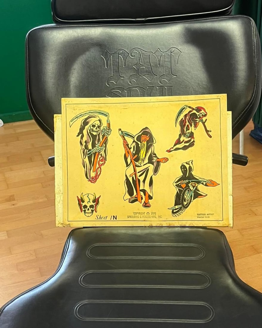 Vintage Tattoo Flash - Spaulding & Rogers Sheet # 1N (1 of 1)