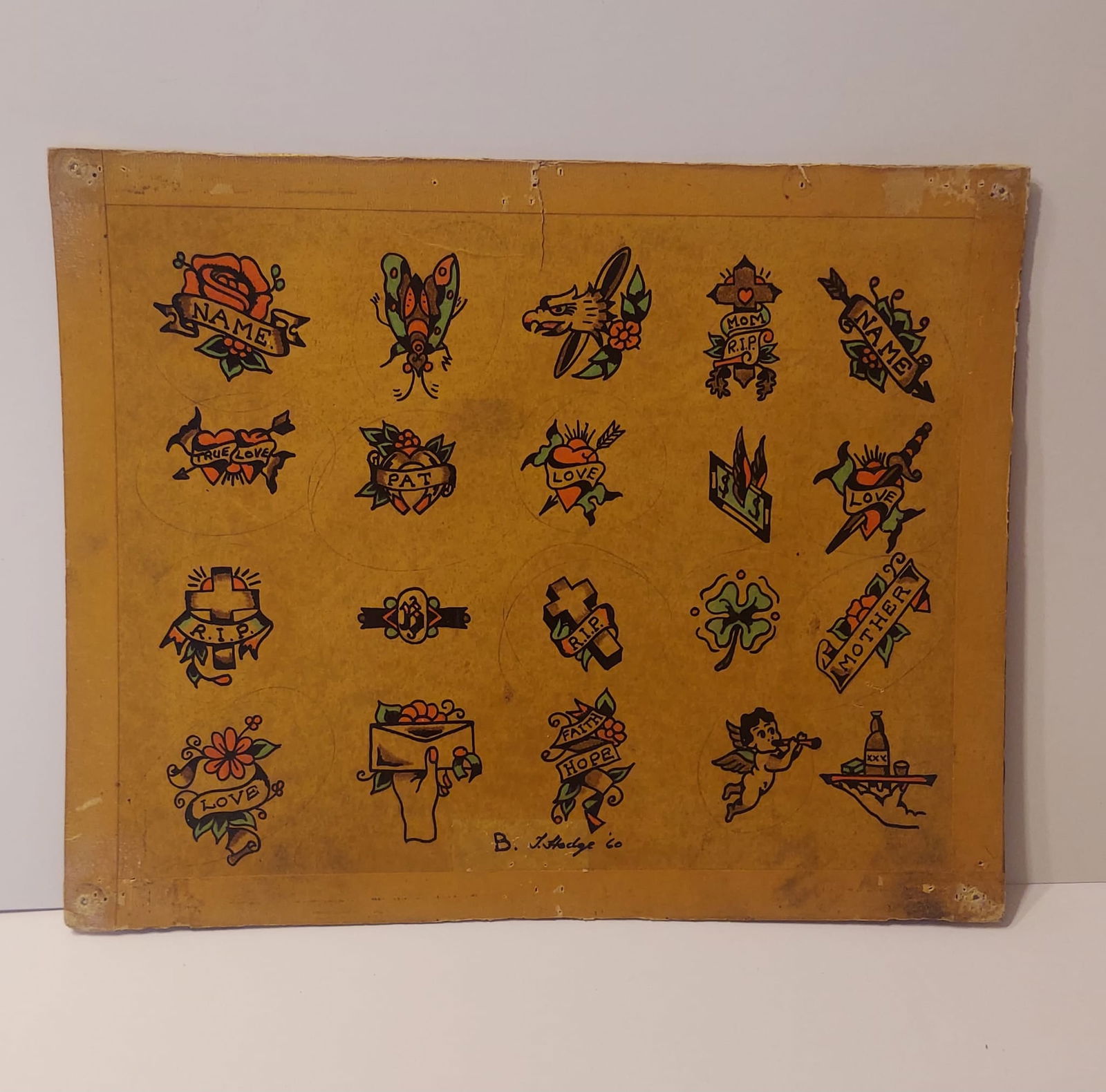 Vintage Tattoo Flash- Tattoo Artist T Hodge 1960 (1 of 1)