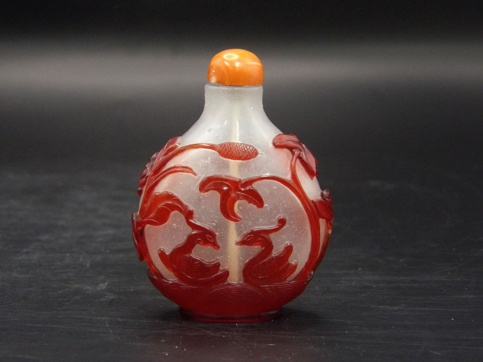 Chinese Red Overlay Glass Snuff Bottle (1 of 9)