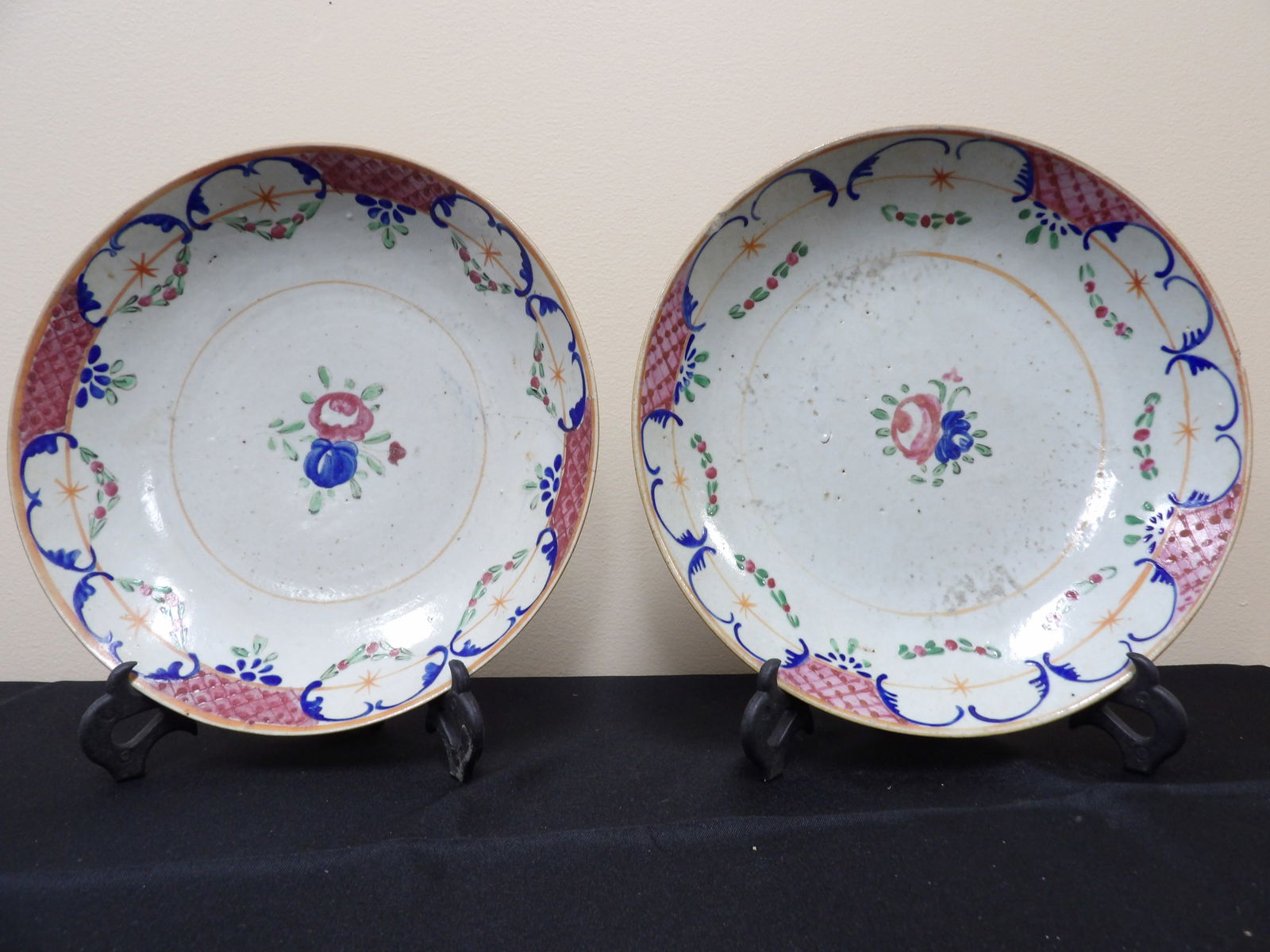 Chinese Antique 18th/19th Century Export Porcelain Plates Lot of 2 (1 of 5)