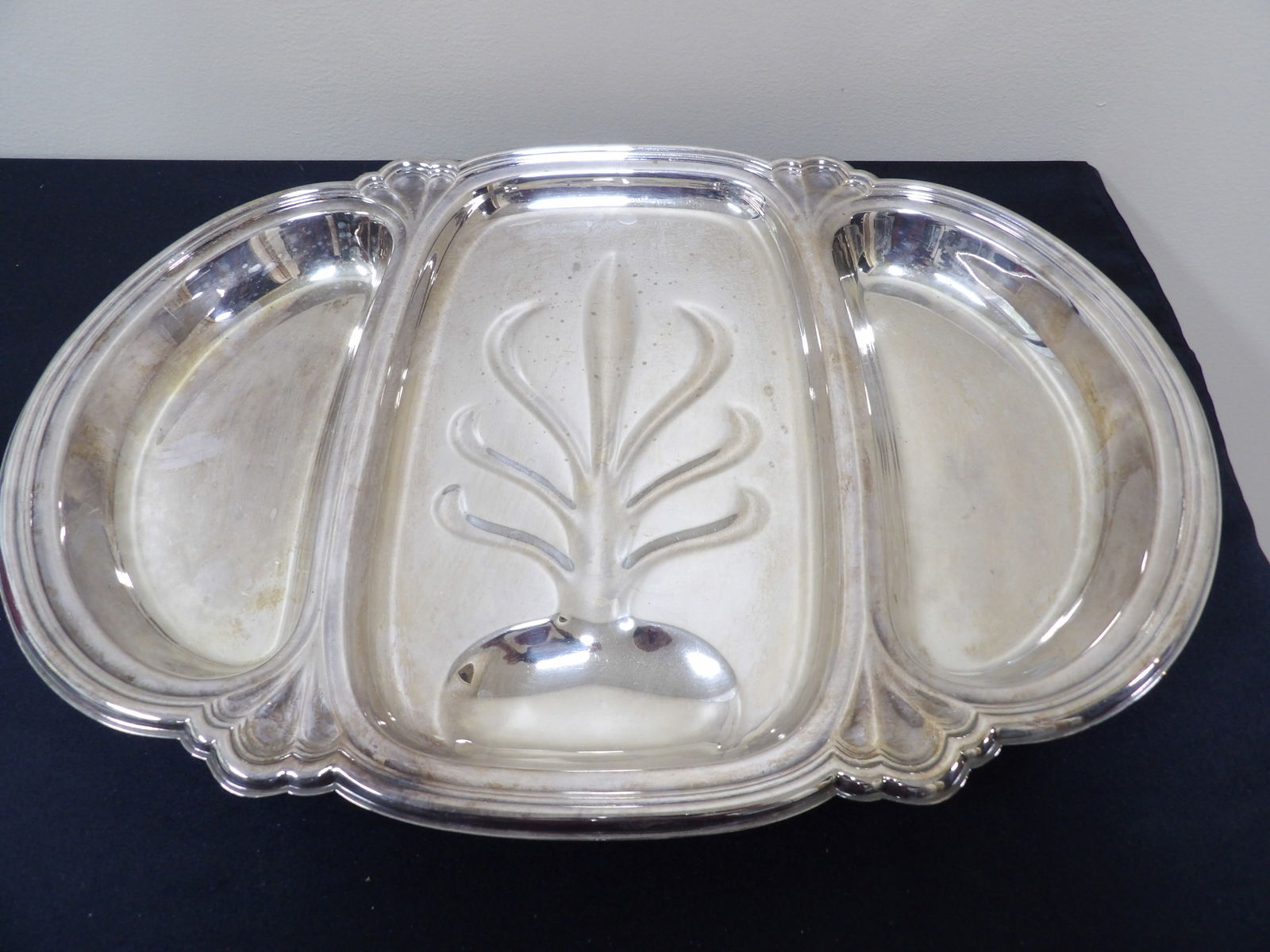 Very Large Silver Plate Serving Tray (1 of 3)