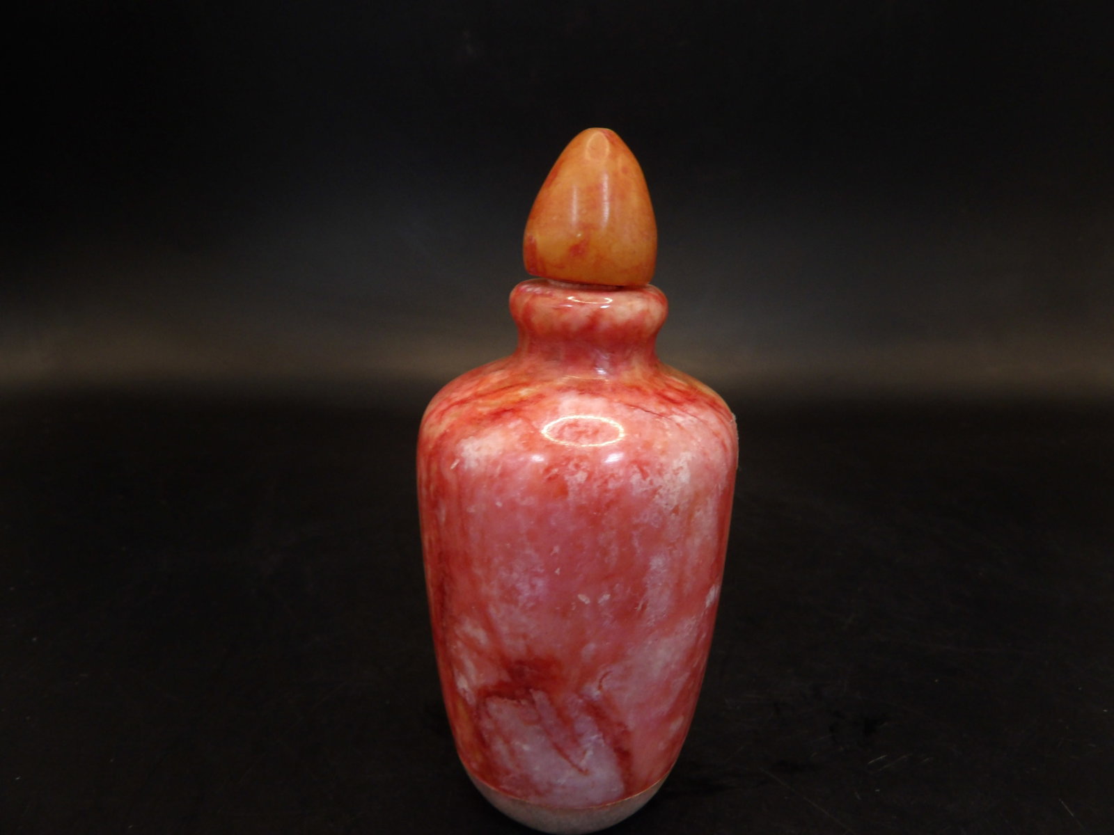 Chinese stone snuff bottle: 3.3 inches height.