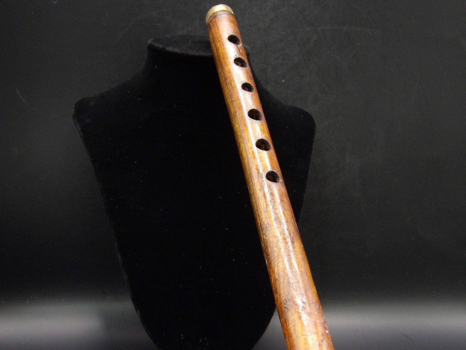 Antique Chinese Wooden Musical Instrument: 12.5 inches long.