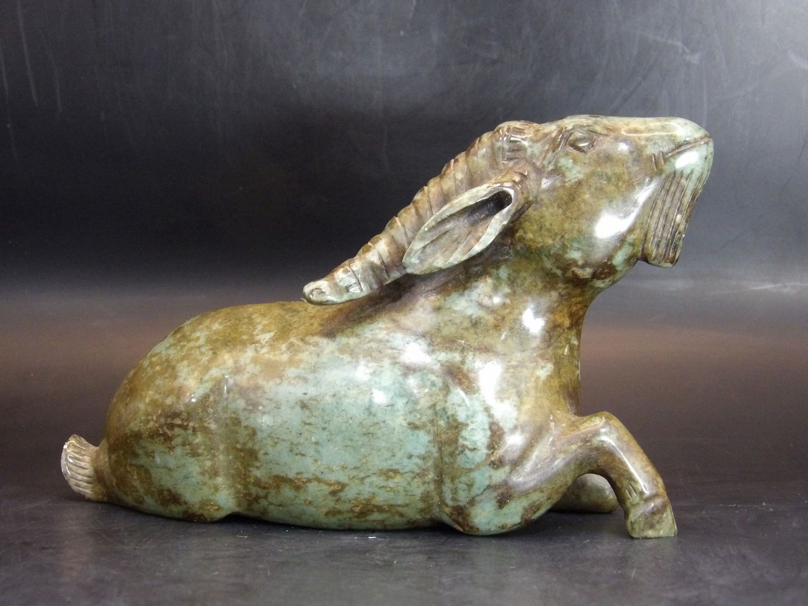 Chinese Jade Large Recumbent Ram Carving (1 of 5)