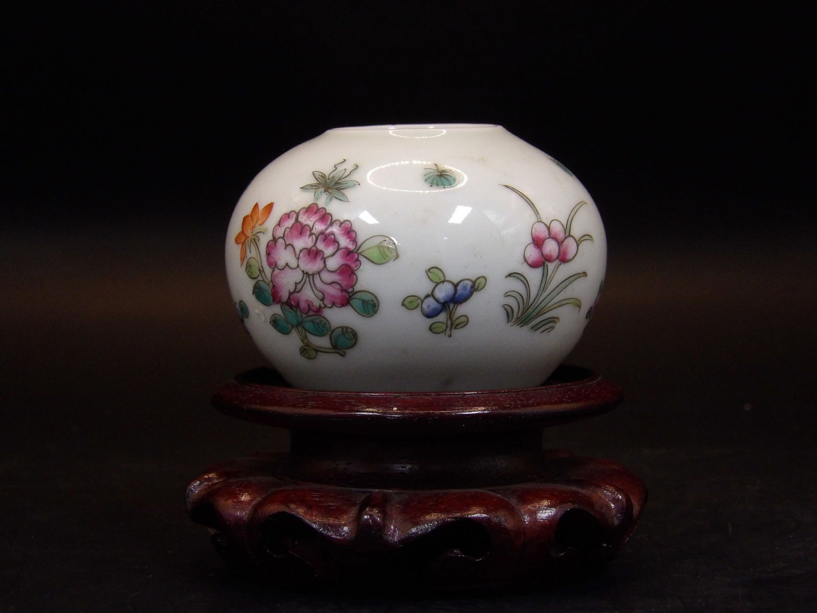 Chinese Hand Painted Porcelain Brush Washer Qing Guangxu Mark (1 of 7)