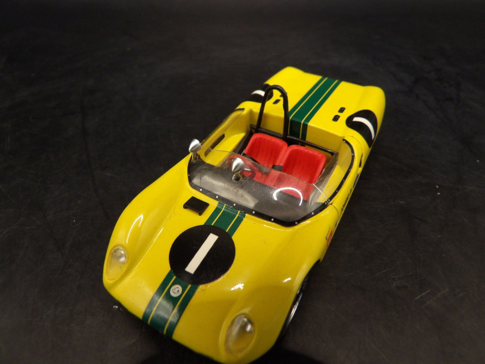 Spark Model Car Yellow With Green Stripe (1 of 4)