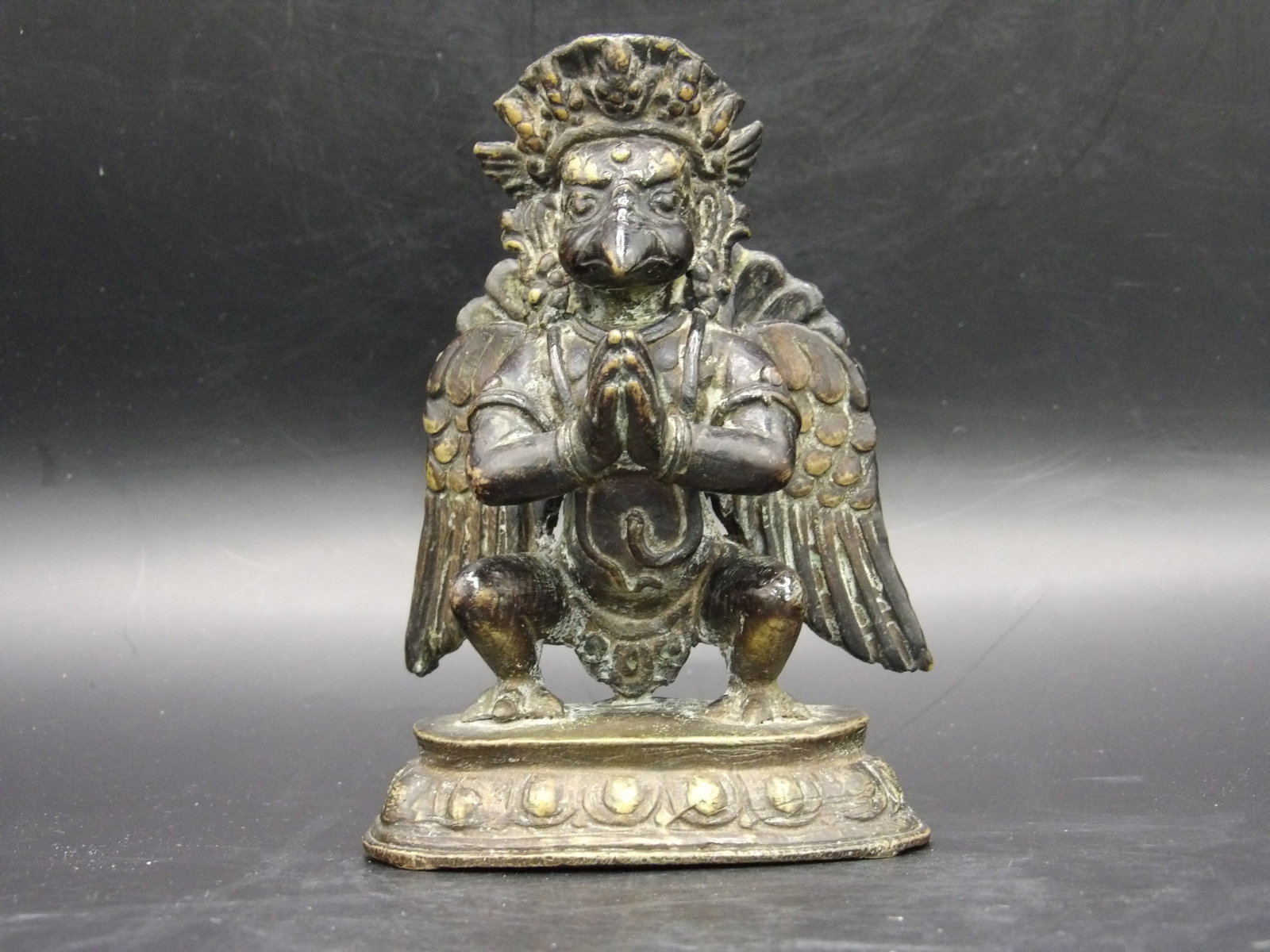 Antique Indian or Tibetan Garuda Bronze Bird God Statue (1 of 6)