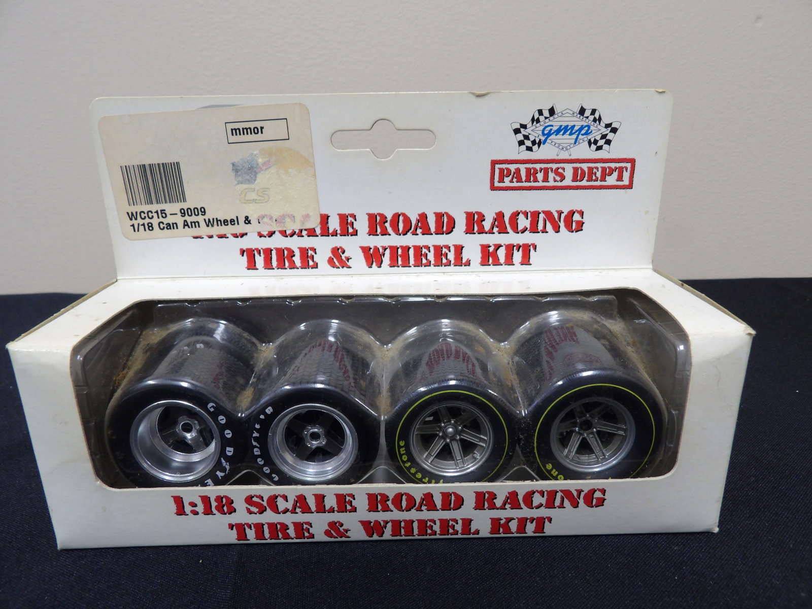 GMP 1:18 scale car tire and wheel kit: Road Race Classics. Part number:9009