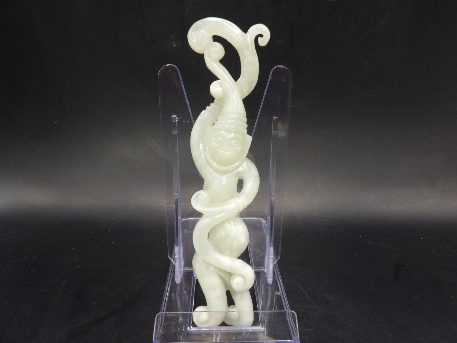Chinese nephrite jade monkey carving (1 of 4)