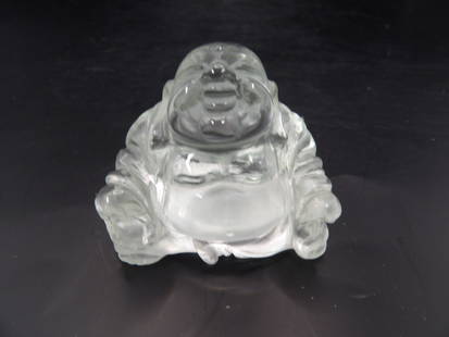 Chinese Rock Crystal Buddha Statue: High quality rock crystal. 2.2 inches height.