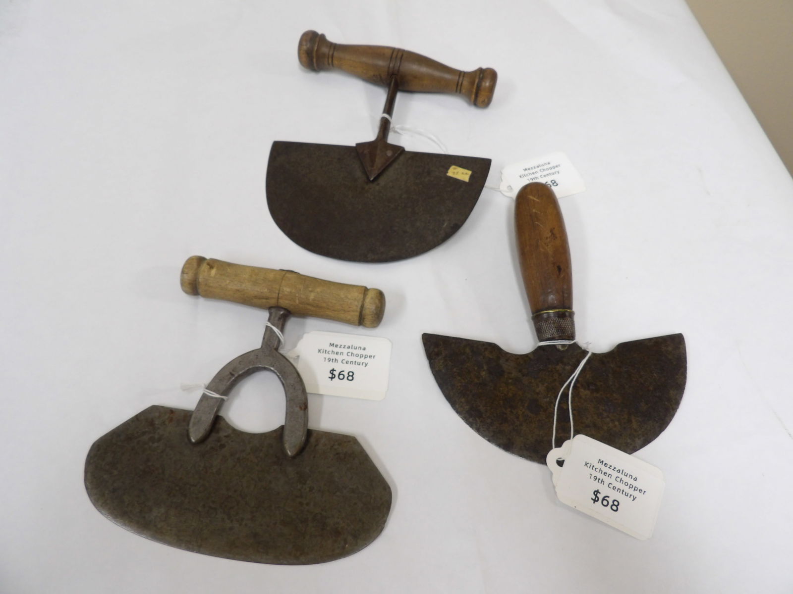 19th century Mezzaluna kitchen chopper lot of 3 (1 of 5)