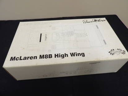 GMP Bruce McLaren M8B High Wing 1:18 1969 Champion: 13 inches length box.
