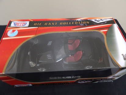 Motormax 1:18 Mercedes-Benz SLK55 AMG: 8.5 inches length scale car in 12 inches length box.