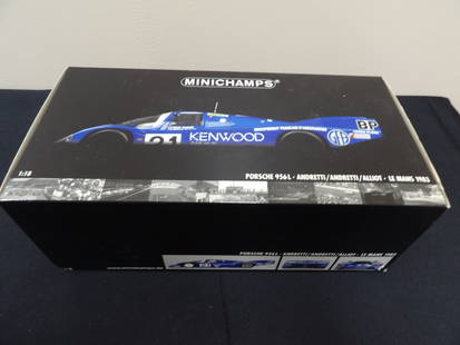 Minichamps 1:18 Porsche 956L Le Mans 1983 in original box: 10.4 inches length scale car in 11.8 inches length box.