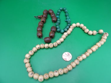 Lot of 3 Chinese prayer beads necklace and bracelets