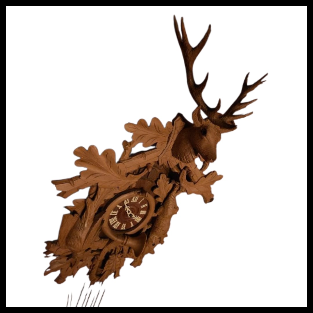 Black Forest vintage cuckoo clock very ornate (1 of 6)