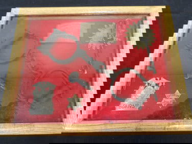estate framed Colorado State Penitentiary artifacts shadow box