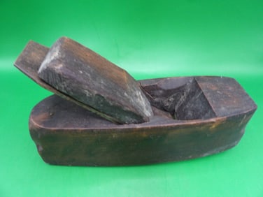 antique wooden plane steel blade 19th century