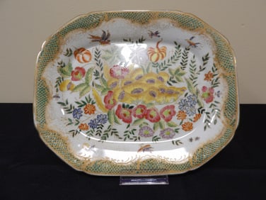 Chinese colorful porcelain plate with Hua Rong Tang mark