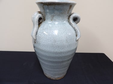 Antique Asian crack porcelain vase