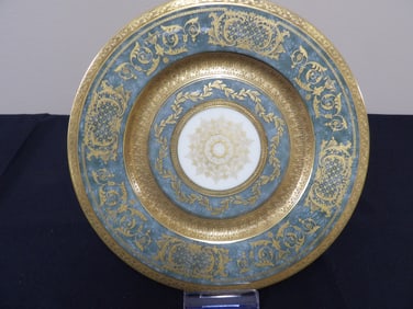 Hohenberg Bavaria black knight porcelain charger plate