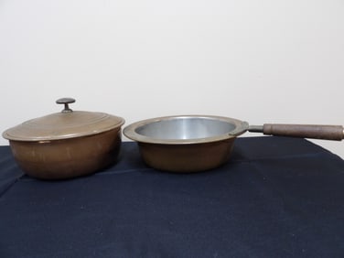 Lot of 2 Tiel Holland Daalderop Brass/Copper Cookware