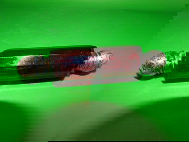 Antique Victorian ruby red double sided glass long perfume bottle